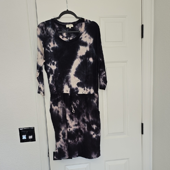 Tie-Dye Black and White Women's Dress Sz Xl Nwot - Picture 1 of 5